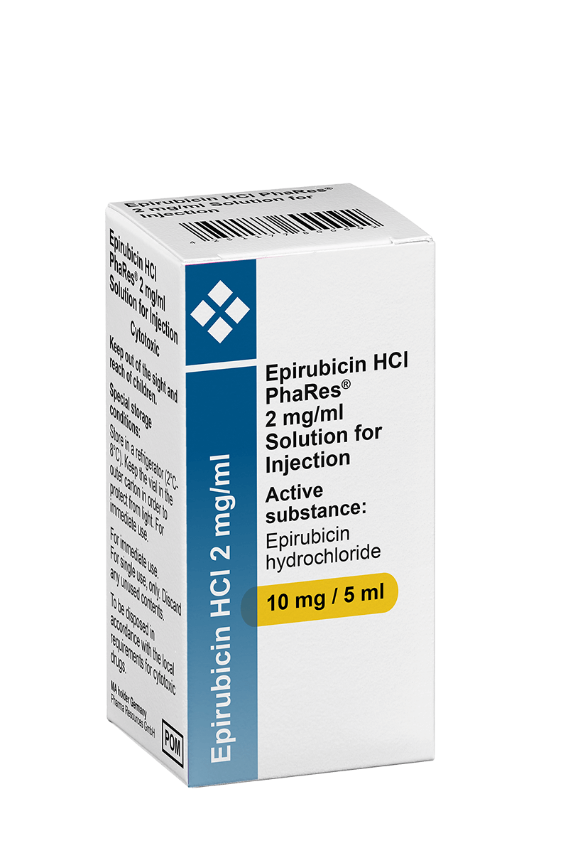 Produktverpackung Epirubicin PhaRes