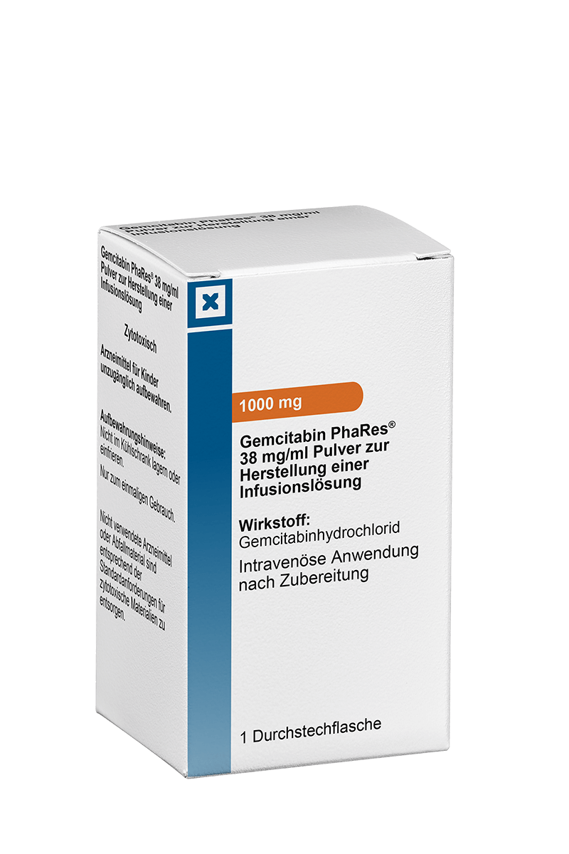 Produktverpackung Gemcitabin PhaRes